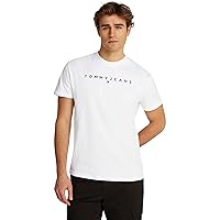 Tommy Jeans Tjm Reg Linear Logo Tee Ext Dm0Dm20744, Maglietta a Maniche Corte