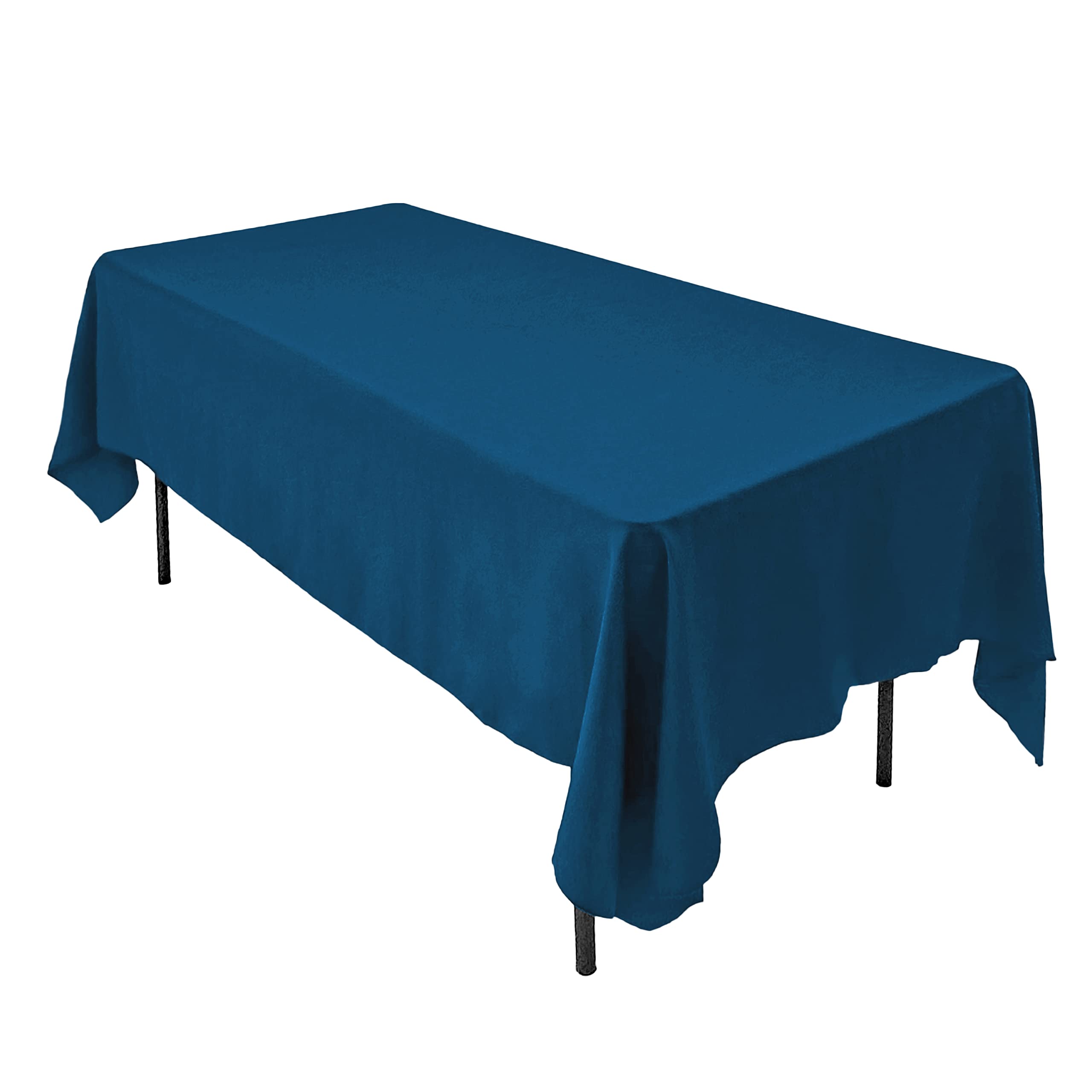 AK TRADING CO. 60 x 102-Inch Rectangular IFR Polyester Tablecloth - Teal Blue