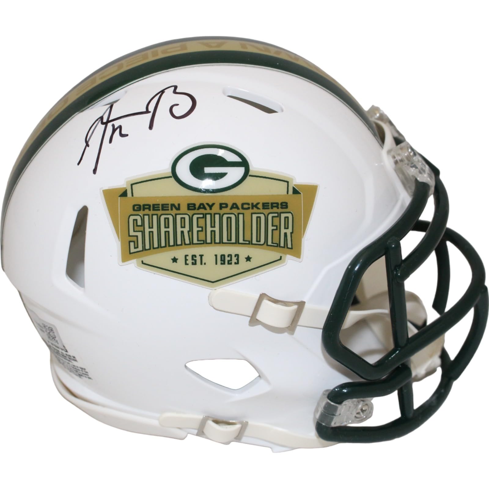 Aaron Rodgers Autographed Green Bay Mini Helmet FAN : Sports & Outdoors