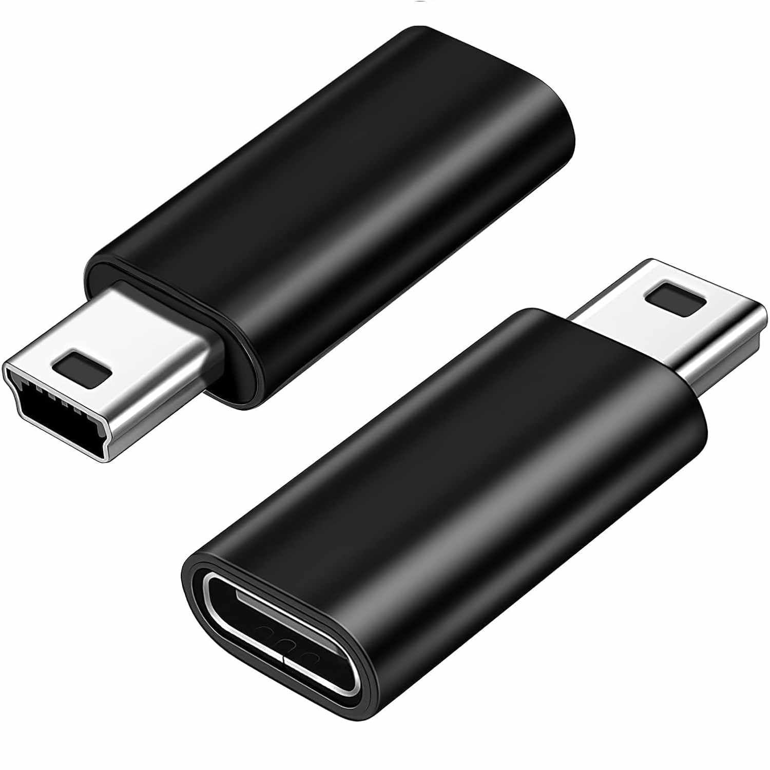 4 Adattatori USB-C Femmina A Mini USB Maschio – Trasferimento Dati 480Mbps E Ricarica 2.4A, Corpo In Alluminio