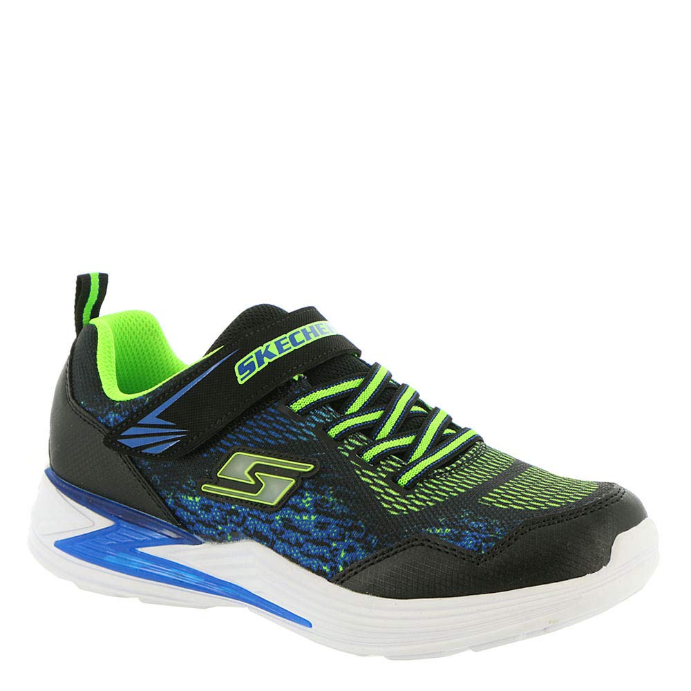 Skechers ERUPTERS III DERLO, Zapatillas para Niños, Black Mesh/ Synthetic/ Blue & Lime Trim, 36.5 EU