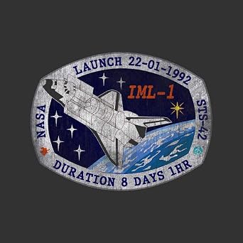 All+Every NASA STS 42 Discovery Mission Badge Distressed Men's Sweatshirt