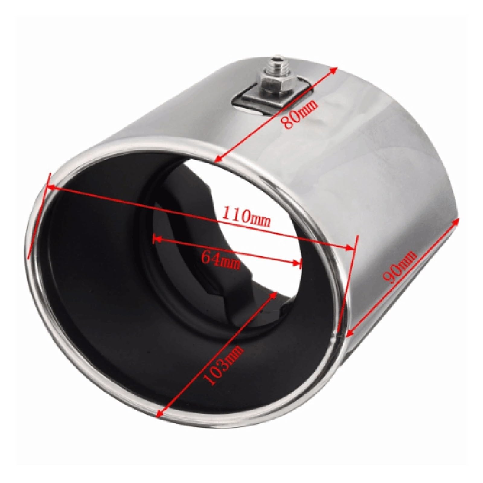 Silenciador Escape Tubo De Punta De Silenciador Trasero De Coche Cola De Escape De Acero Inoxidable Para ACCORD 2008 2009 2010 2012
