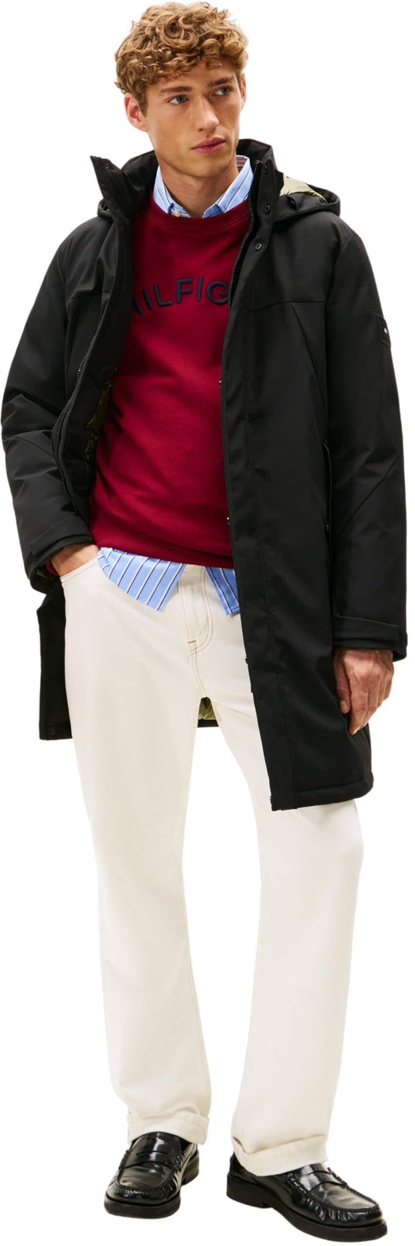 Tommy Hilfiger Herren Tech Hooded Padded Parka Mw0mw41362 Parka-Mantel (1er Pack)