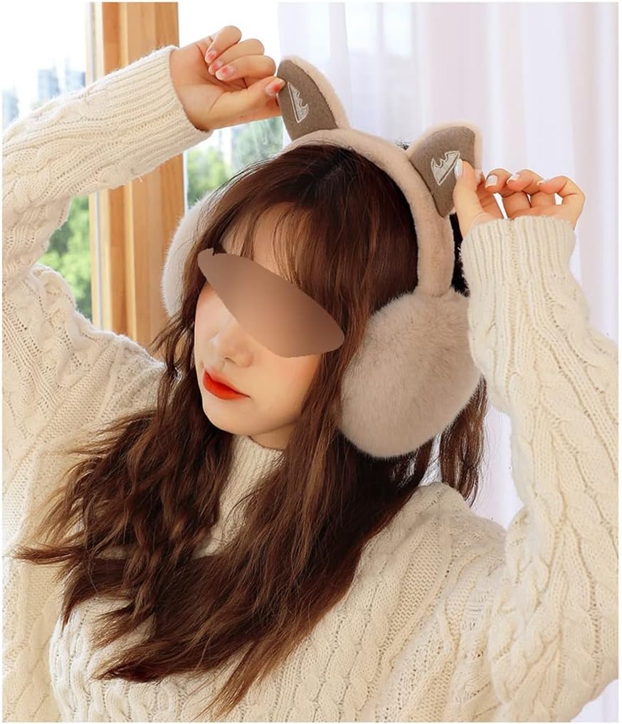 Winter Cute Warm Earmuffs Women's Foldable Riding Ear Protector Artifact Hat