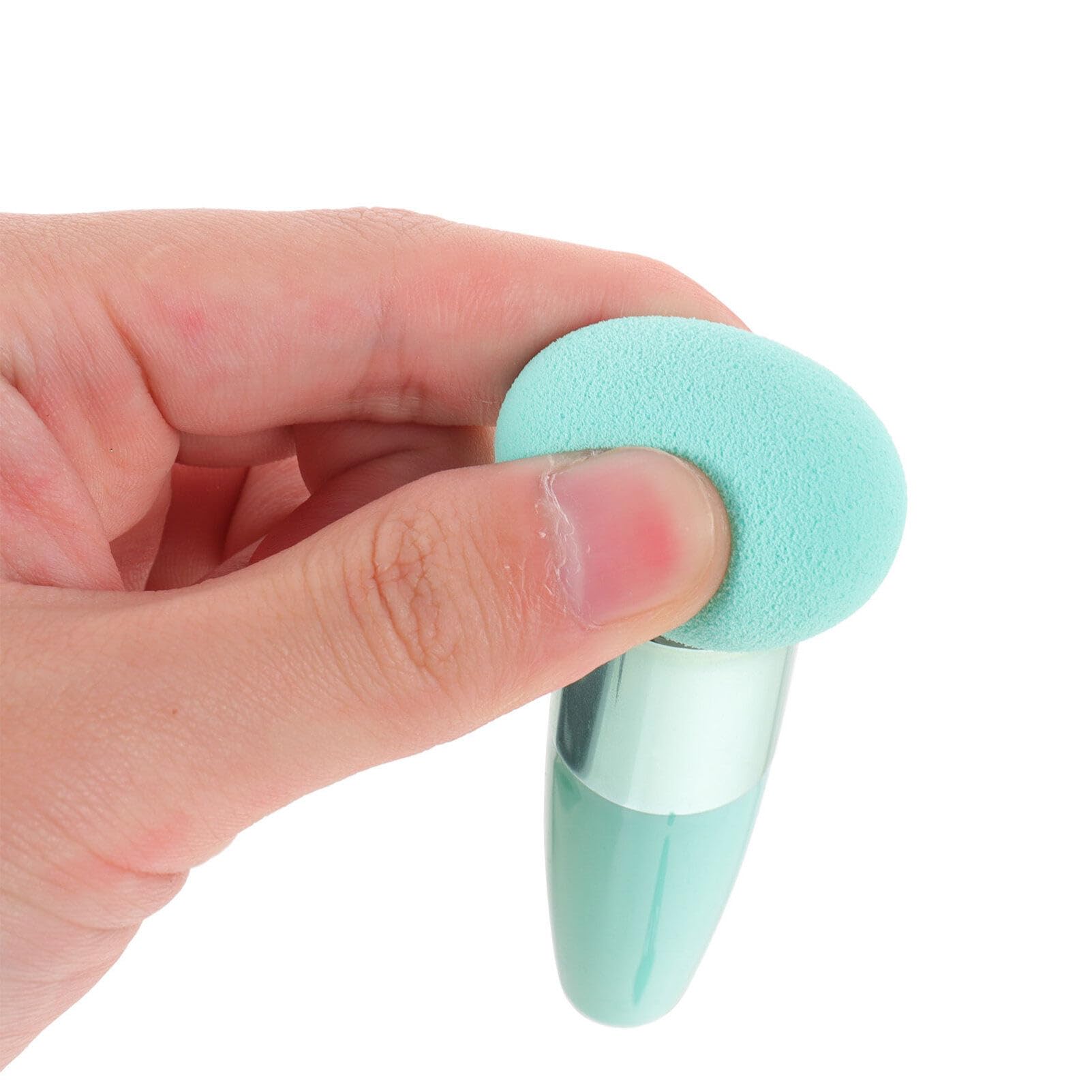 minkissy 3pcs Little Mushroom Makeup Pen Beauty Sponges Travel Makeup Beauty Accessories Portable Makeup Sponges Wet Dry Makeup Pens Women Makeup Sponges Set Green Heart