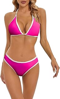 Bikini de color sexy para mujer, con acolchado acolchado, color negro