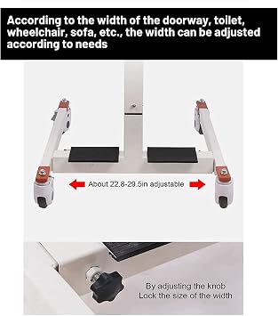 Patient Transfer Chair, Portable Patient Lift Wheelchair for Home, Wheelchair for Shower and Toilet,Wheelchair Lift Hoist for Lifting and Transferring Patients Height