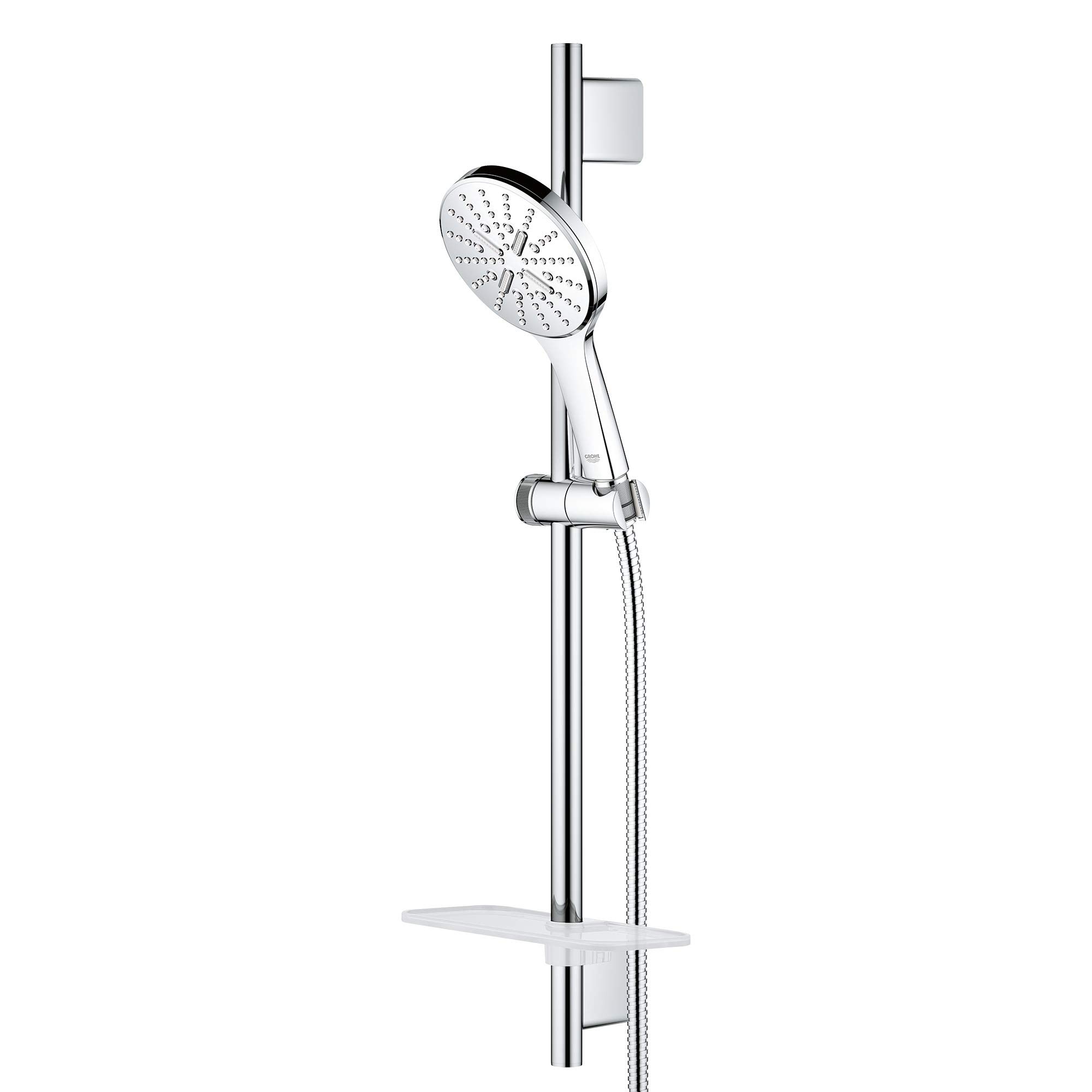 GROHE 26547000 Rainshower SmartActive Shower Slide Bar Kit, Starlight Chrome