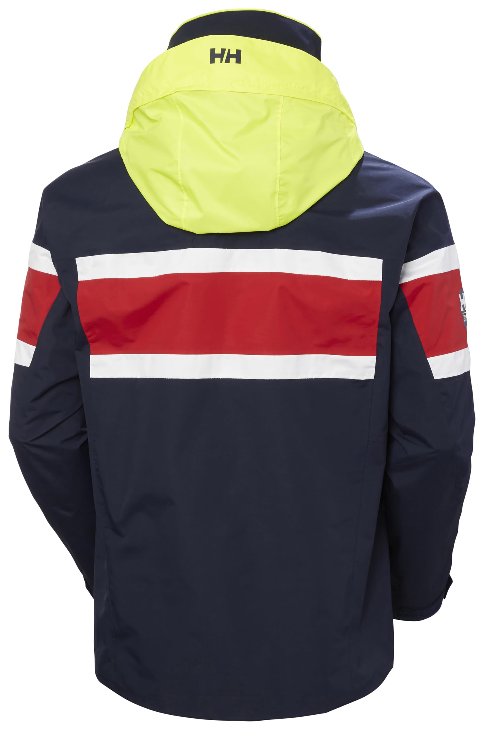 Helly-Hansen Salt Original Jacket - Giacca da vela da uomo, con bandiera a strisce, impermeabile, con cappuccio riflettente