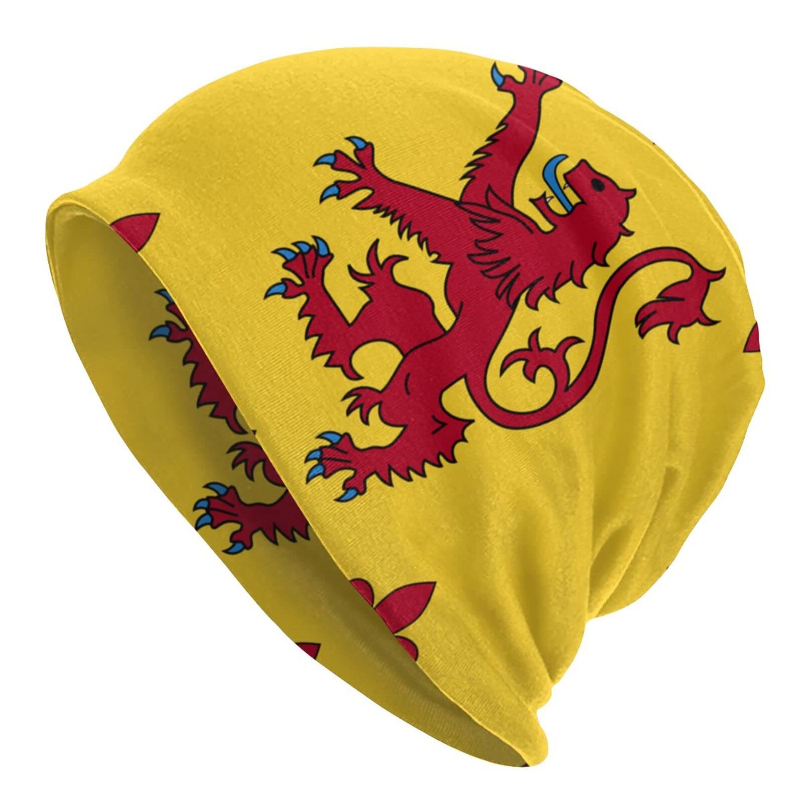 Djngn Unisex As Pic Scotland Scottish Rampant Lion Adult Knit Hat Hedging Cap Beanie Warm Hat Balaclava