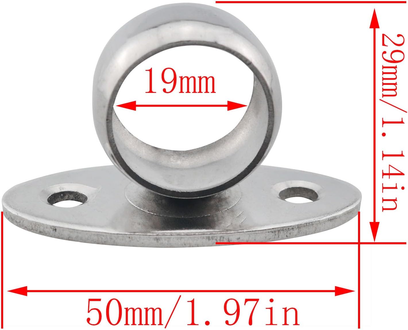 CHENJIN 6PCS 0.75 Inch Bathroom Rail Mounting Set Solid Stainless Steel Flange Sleeve Screws Hollow Wall Anchors for Wardrobes Laundry Rooms Balconies Clothing Stores Additional Storage Rails
