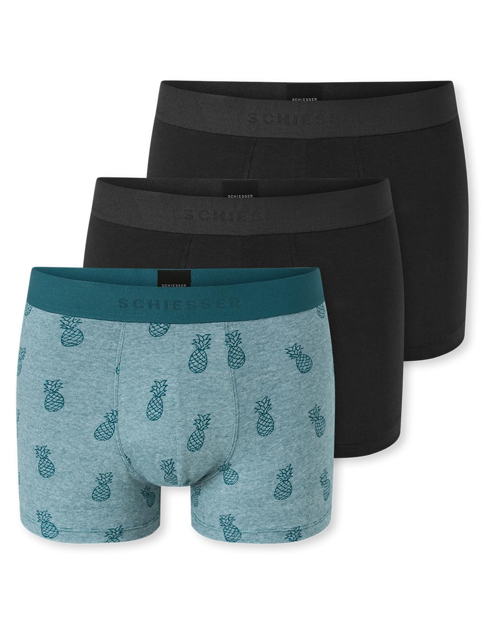 Schiesser Bóxer para Hombre calzoncillo elástico transpirable de algodón 5