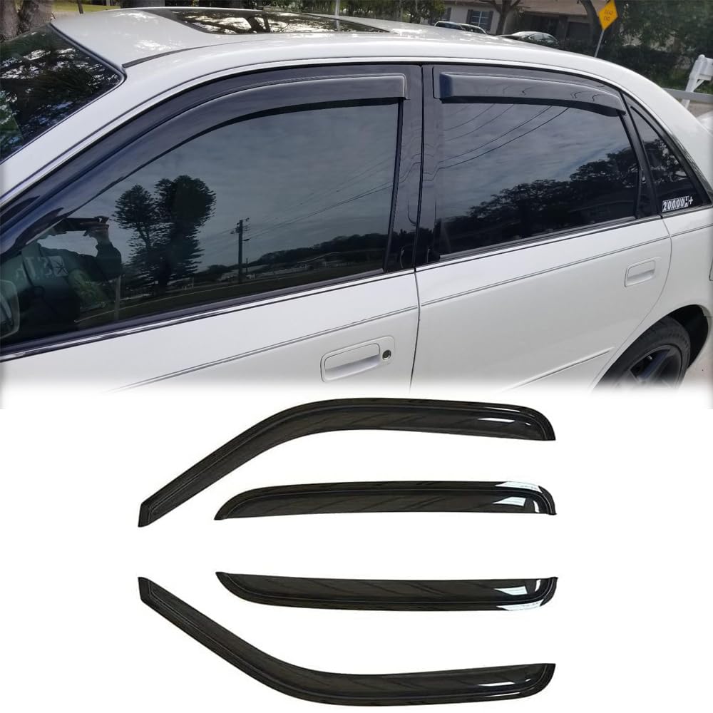 VICOJETOR 94043 Sunproof Waterproof Side Window Wind Deflector, 4pcs Protective Replacements Rain Guards Set, Window Visor fit for 2005-2012 Toyota