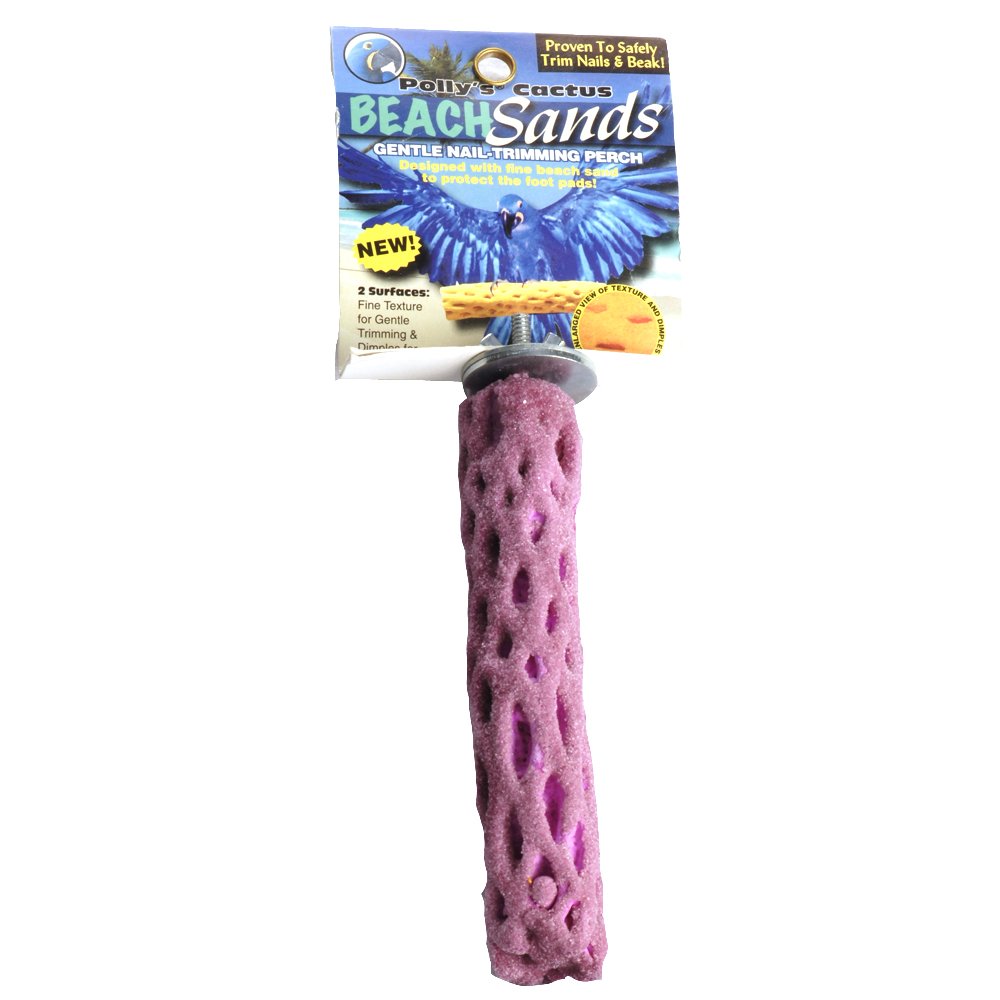Polly's Beach Sands Bird Perch - Small Size, 5.5" Long, For Nail Trimming, Assorted Colors - View #9