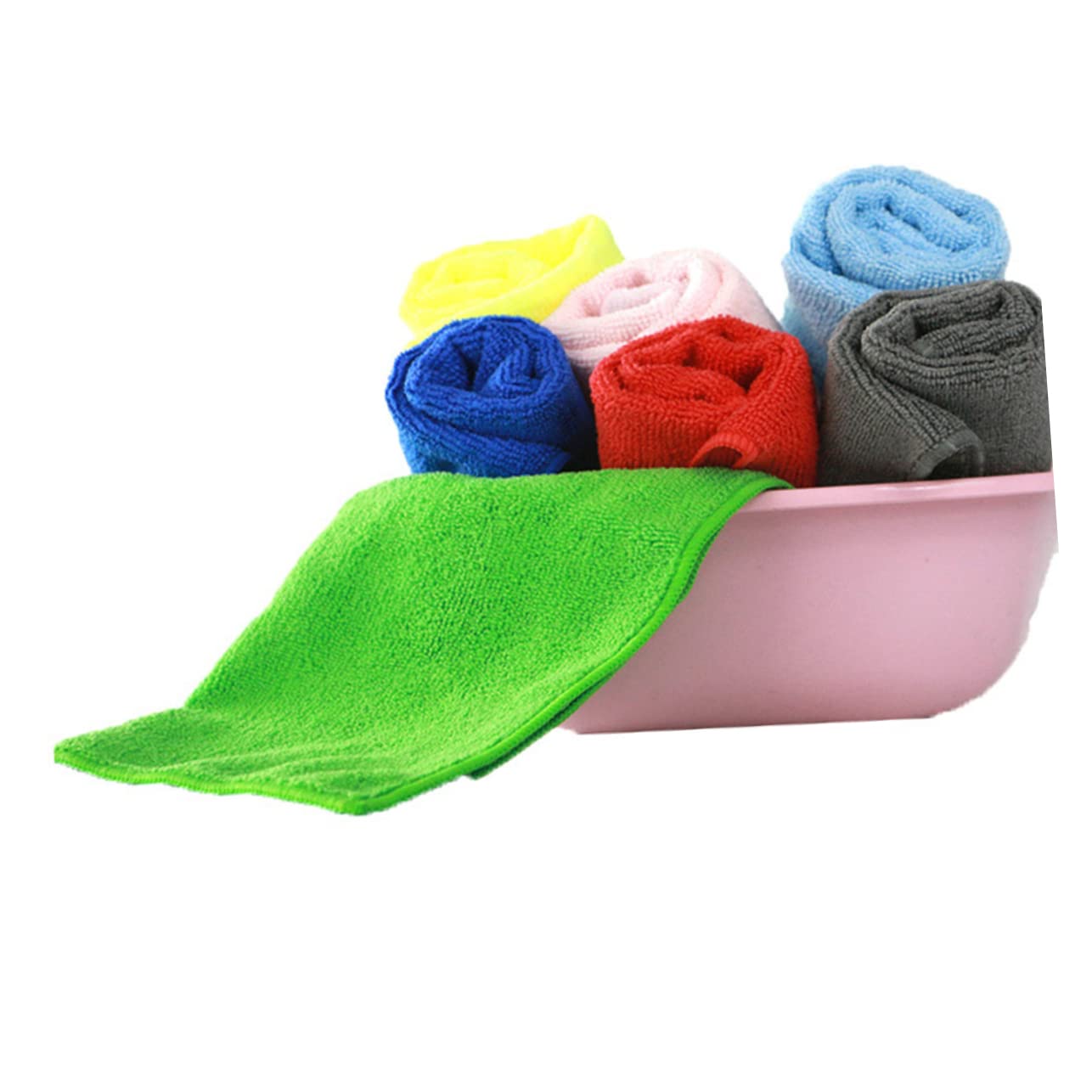 POPETPOP Panni in Microfibra Anti-graffio per Cucina Lavabili 12 Pz Blu Struttura Antigoccia e Assorbimento Acqua Alta