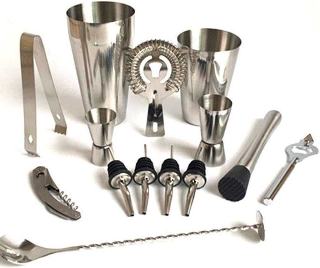 VIDI 13 PCS 600ml 750ml Stainless Steel Wine Cocktail Making Set Shaker Jigger Mixing Spoon Bartender For Bars