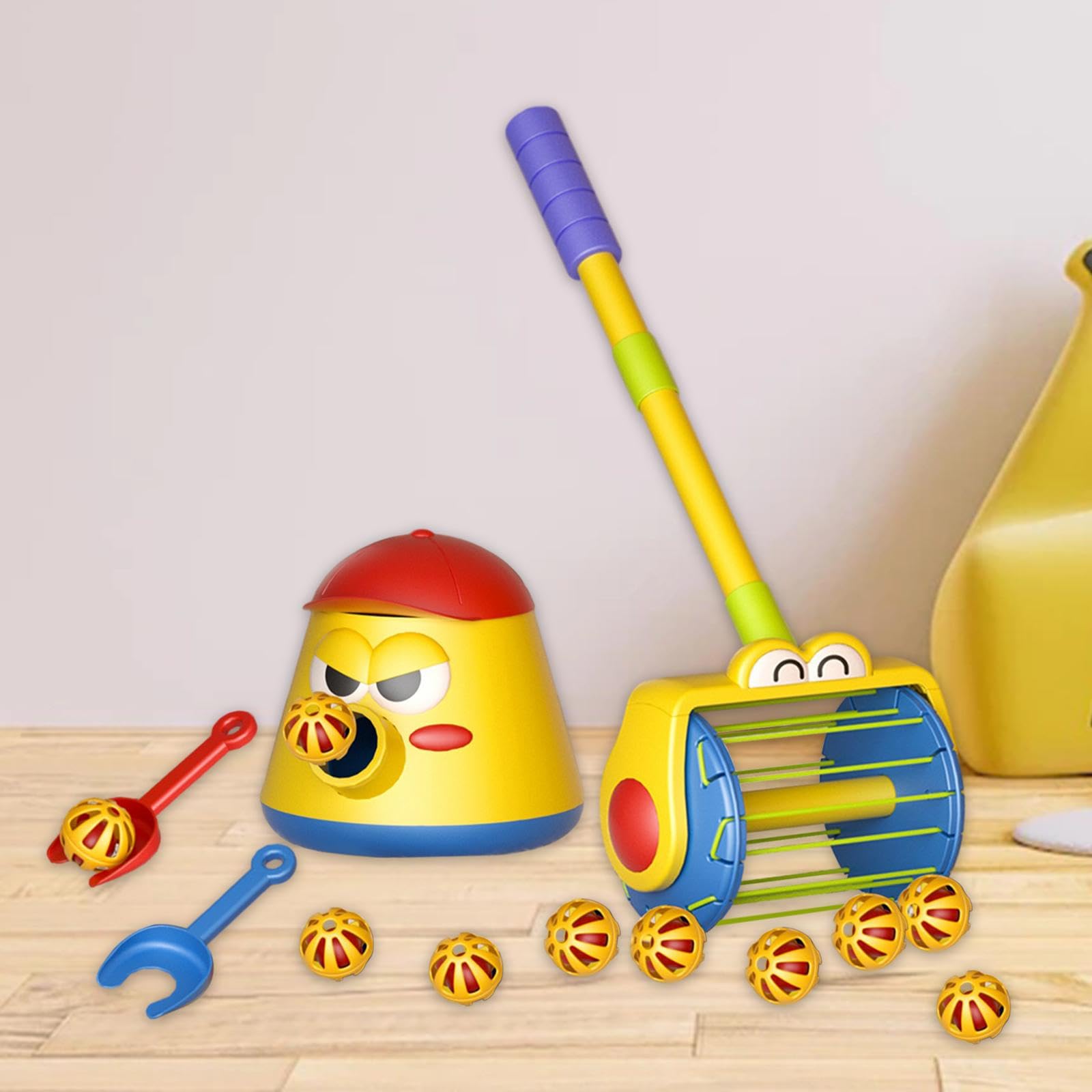 Schiebespielzeug Zum Laufenlernen, Interaktives Spielzeug für Vorschulkinder, Frühkindliche Gehförderung, Topf und Vakuum