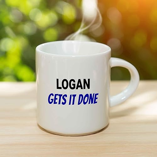 Miniatura 3 de Logan Gets It Done Taza de café – Taza de cerámica personalizada con nombre, taza personalizada, regalo de cumpleaños/Navidad, regalo de vacaciones,