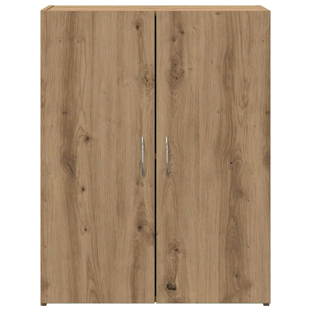 Szafa biurowa Artisan dąb z materiału drewnopochodnego 70 x 32 x 77,5 cm z półką regałową do biura, biura domowego, gabinetu i kancelarii, idealna do archiwizacji i porządkowania dokumentów i