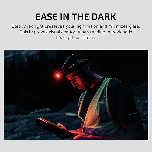 Miniatura 5 de OLIGHT Perun 3 - Linterna frontal recargable, 3000 lúmenes LED con luz roja, lámpara frontal impermeable con diadema para campamento al aire libre,
