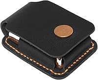 Vista 1 de Estuche de encendedor de cuero hecho a mano para hombres, para funda de Zippo de cuero, regalo de cumpleaños para él o para ella (negro)