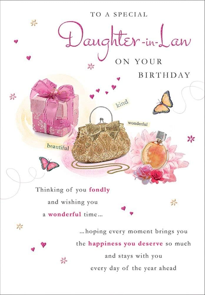 Piccadilly Greetings Traditional Birthday Card Daughter In Law - 9 x 6 inches
