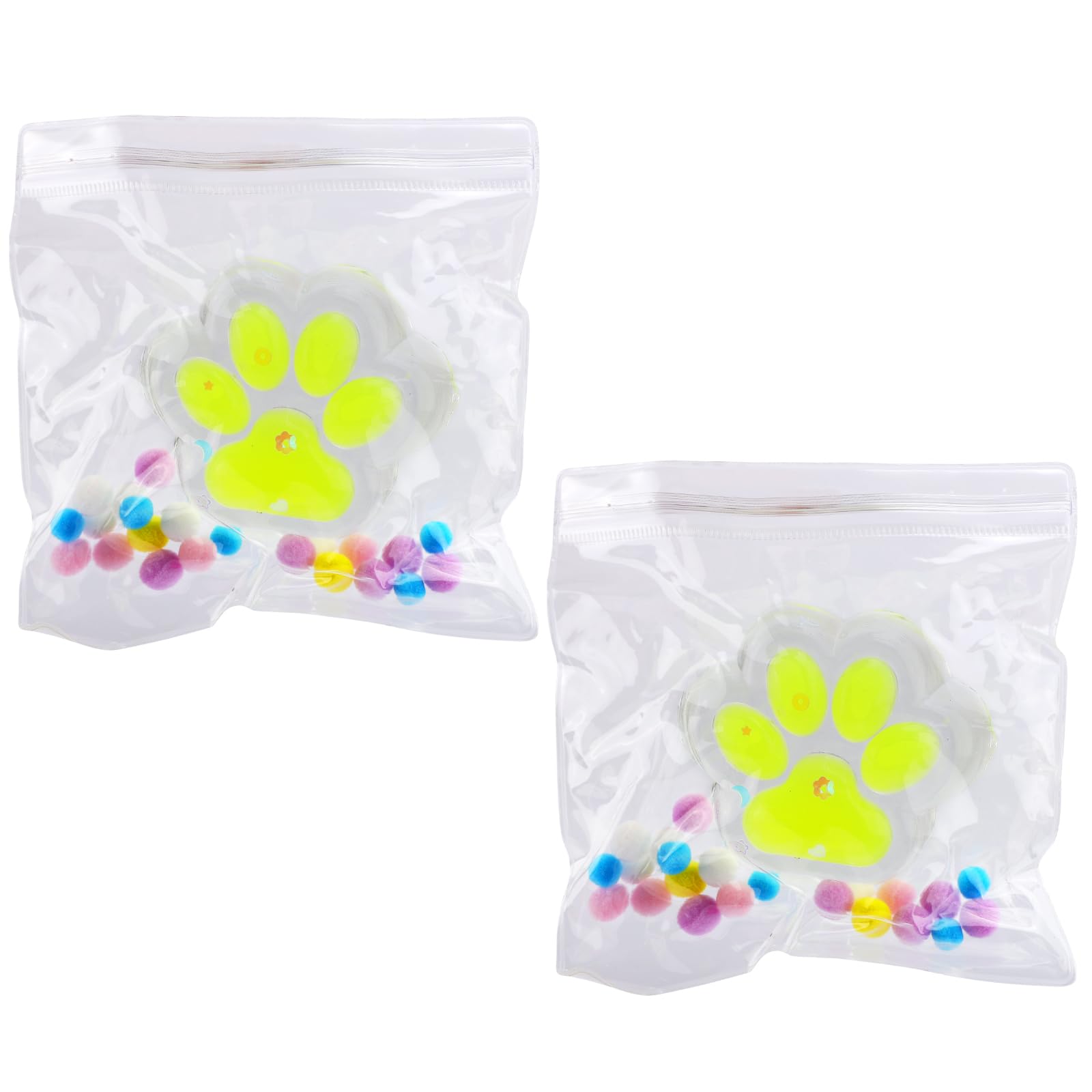 2pcs Cat Paw Squeeze Squishy Toy, Taba Soft Cat Paw Kawaii Jelly Kitty Paw Relaxing Animals Stress Relieving Fidget Fufu Sensory Toys for Kids Teenagers AdultsStyle 4