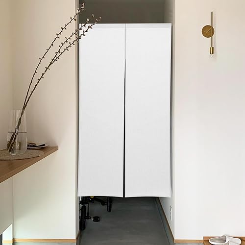 Miniatura 5 de Leowefowa Cortina japonesa Noren para puerta, cortina de puerta japonesa, tratamiento de ventana, tapiz de puerta impreso blanco puro para