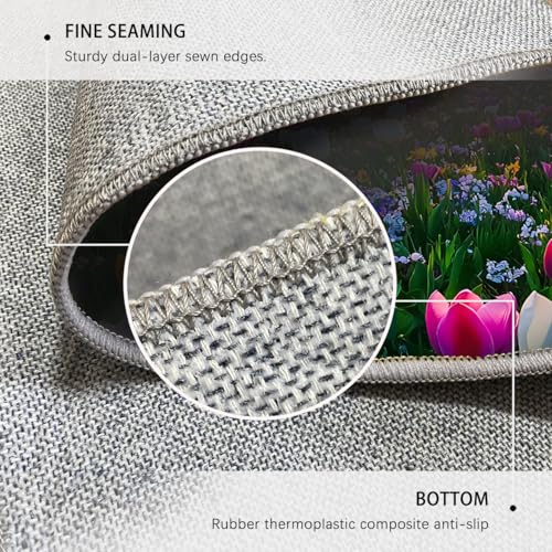 Tapis paysages naturels tulipes 80x150cm paillasson lavable antidérapant de chambre - 7