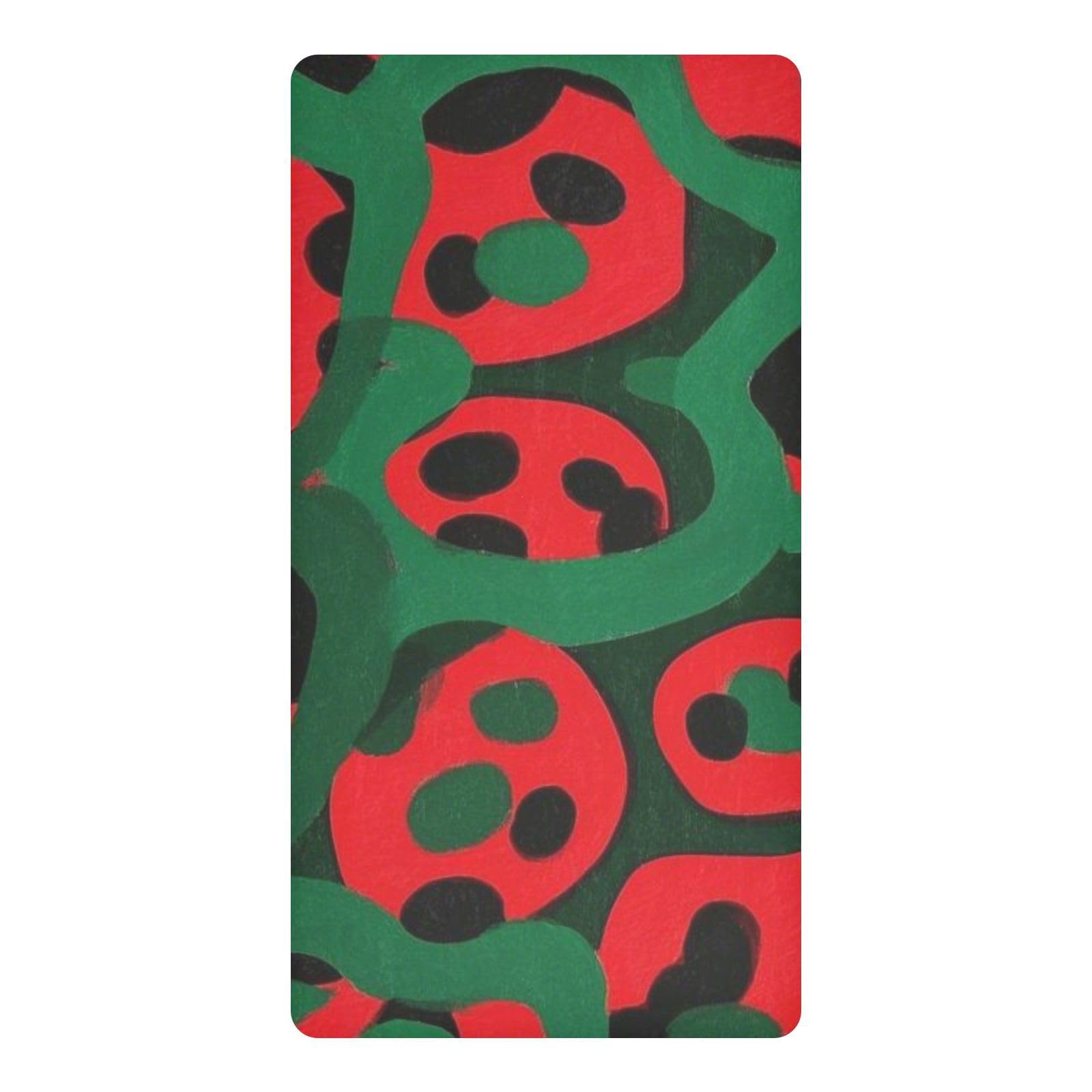 Draps imperméables pour matelas de berceau léopard rouge et vert 132x71 cm