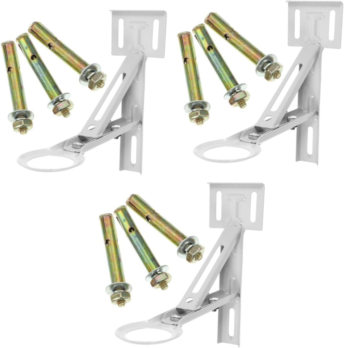 POPETPOP 3sets Undermount Sink Support Bracket for Kitchen Washbasin Iron Construction Expansion Screws Fall Design for Installation Bathrooms and Kitchens