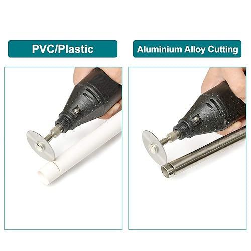 Miniatura 4 de 8Pcs Rotary Drill Saw Blades, Steel Saw Disc Wheel Cutting Blades with 1/8" Straight Shank Mandrel for Dremel Fordom Drills Rotary Tools (Power