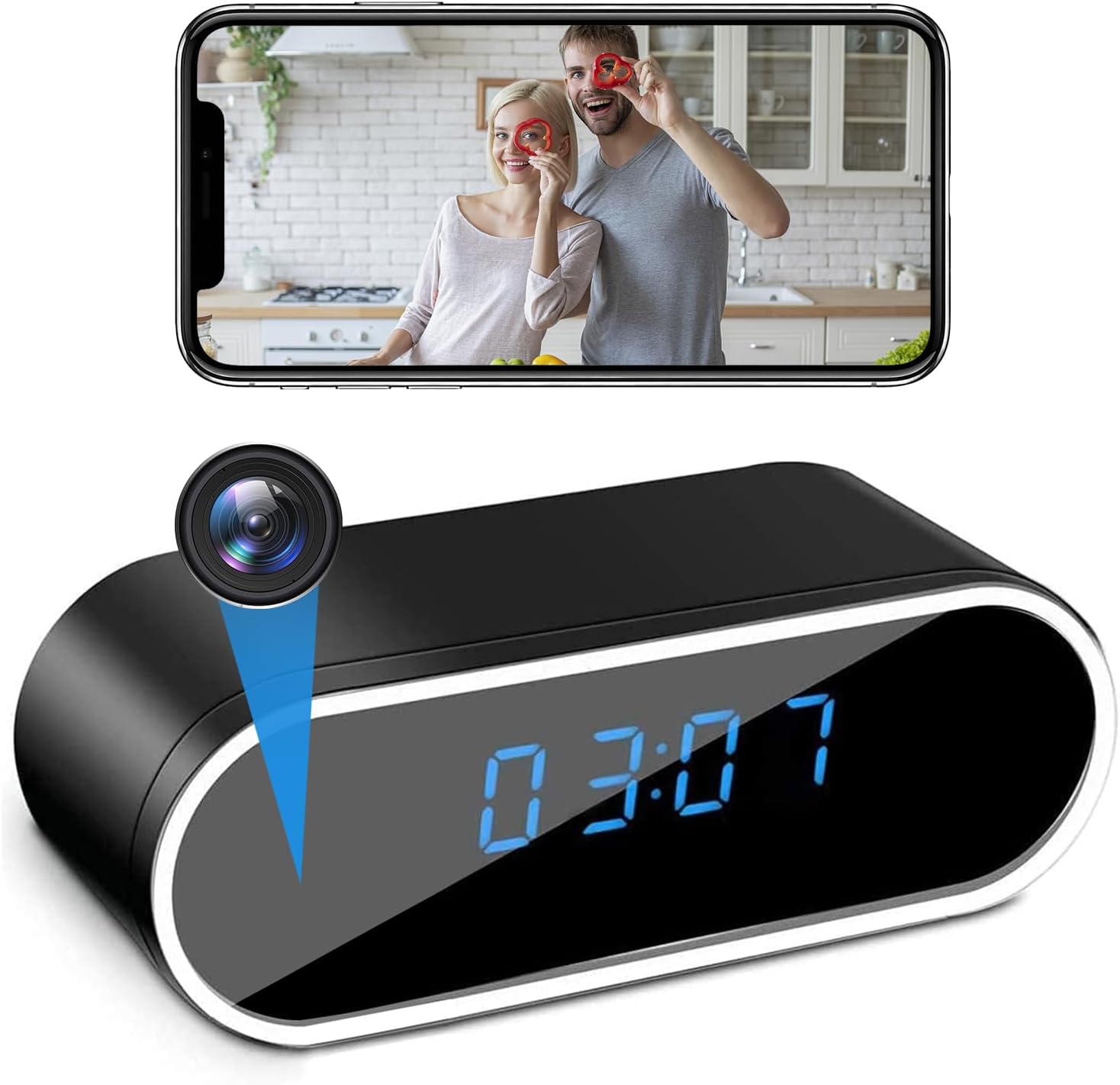 ehomful Hidden Camera Clock HD 1080P WiFi Wireless Video Cameras Spy Camera Night Vision Surveillance Security Nanny Cams for Home/Pet ehomful Hidden Camera Clock HD 1080P WiFi Wireless Video Cameras Spy Camera Night Vision Surveillance Security Nanny Cams for Home/Pet