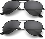 KALIYADI Lunettes de soleil Aviator Classic pour Hommes Femmes Voiture Lunettes de Soleil Polarized Lens UV Blocage