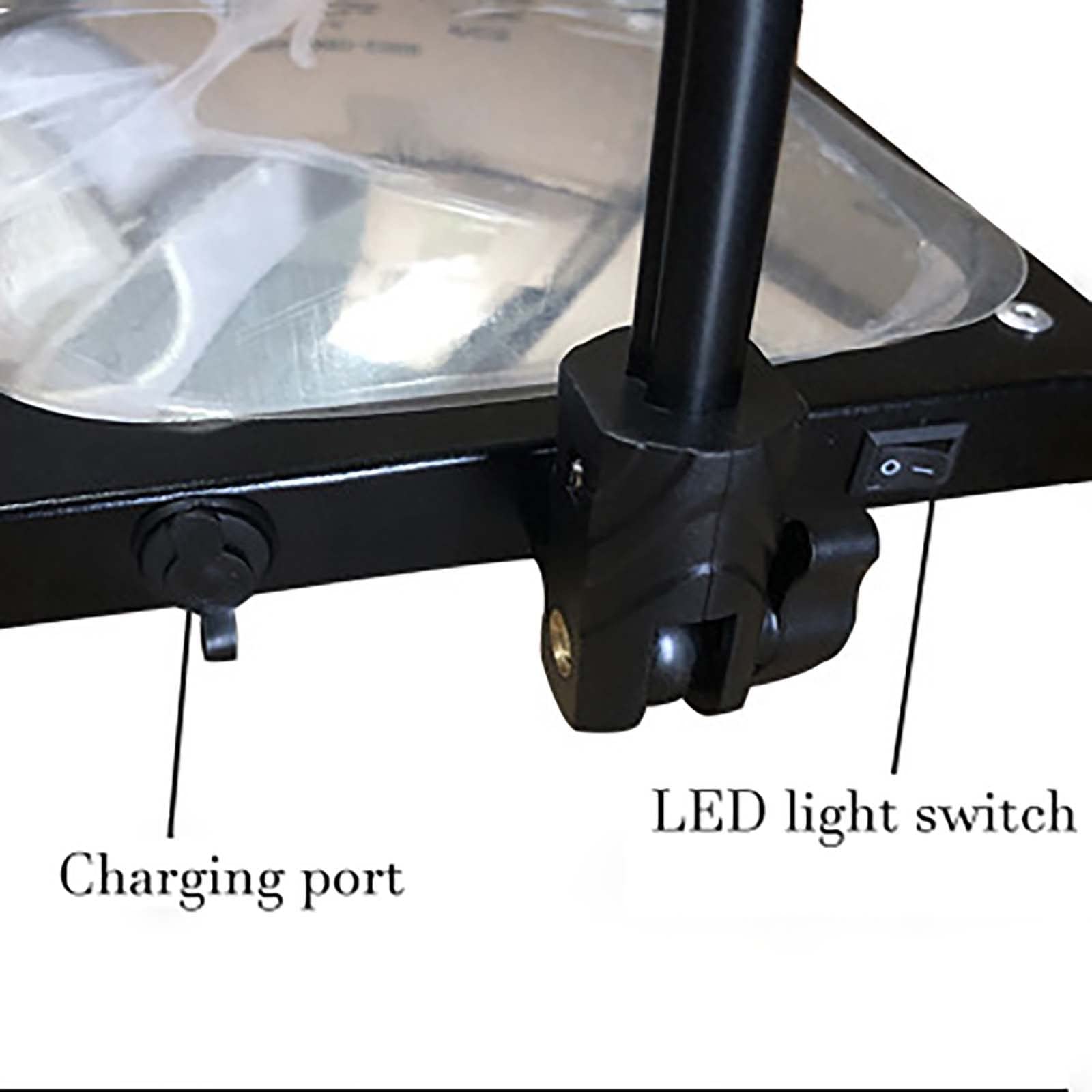 Pod lusterem inspekcji pojazdu, 36-120 cm 4- Wysokość Regulowany, wizualne wyposażenie pojazdu z ładowaniem światła LED, do warsztatów samochodowych, mechanika, inspektor,