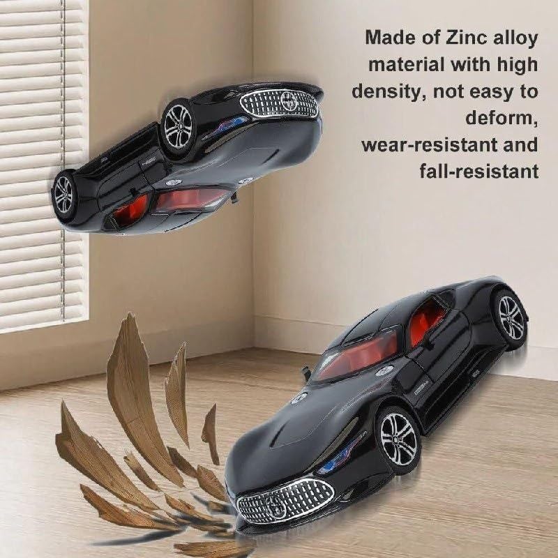 Image of 1 /24 Merceedees Vision GT Future Model Car - Exclusive Alloy Metal Pullback Toy with Openable Doors, Lights, and Music for Kids (1:24 Merceedes Vision - Black)