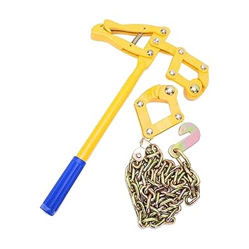 ATORSE Heavy Duty Fence Plain Barbed Wire Strainer with 1.2M Chain for Farm Fencing