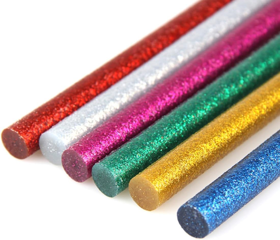 LIFKICH 100pcs Silver Hot Glue Sticks High Strength Resin Melt Glue Sticks for Electrical Components and Paper Products for Drawing Decoration and DIY Crafts