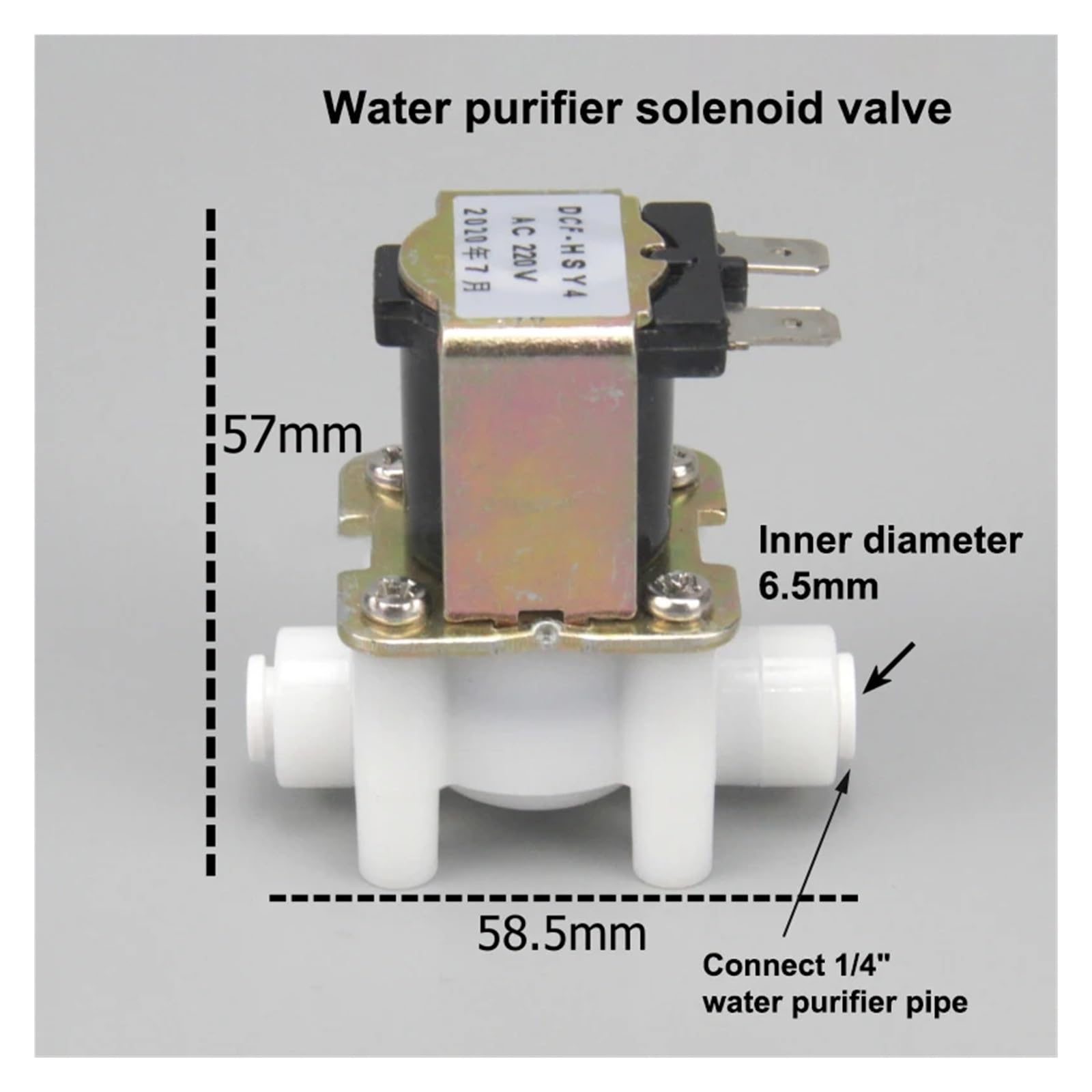 Normalnie zamknięty zawór elektromagnetyczny do pralki, dystrybutora wody, wąż elastyczny 10-12 mm, kontrola oczyszczania wody (Dc24v-Water Purification, 10 12mm)