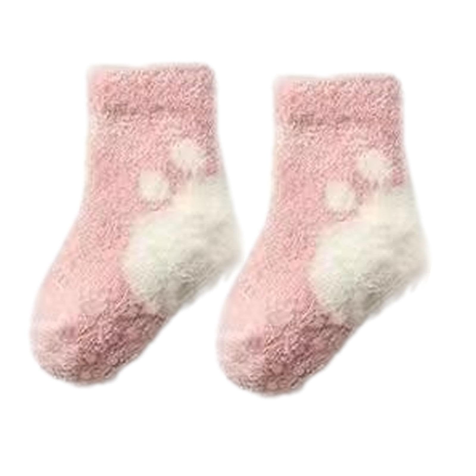 Plush Socks Pattern Warm Baby Socks for Boys Girls Baby Outdoor Children Indoor
