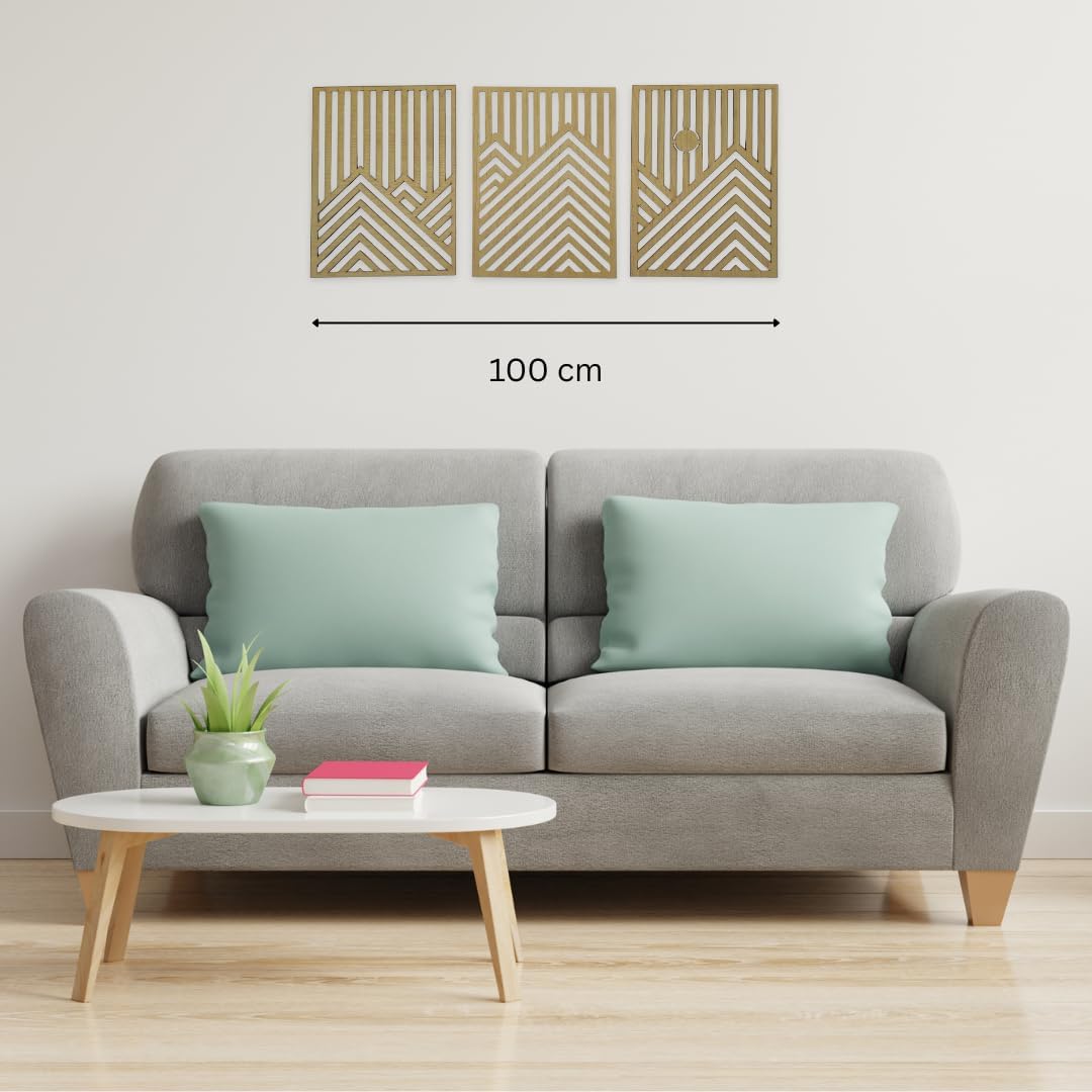 SKYVILLA Wooden Large Wall Panels for Wall Decor | Laser Cut Wooden Wall Hanging for Interior Decoration | Wall Art for Living Room Bedroom and Office Decoration | Modern Home Decor Accent 1