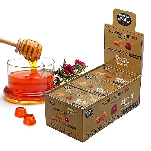 HONEY DROPLET] UMF™15+ (MG 512+) 100% Manuka Honey Drops, Truly