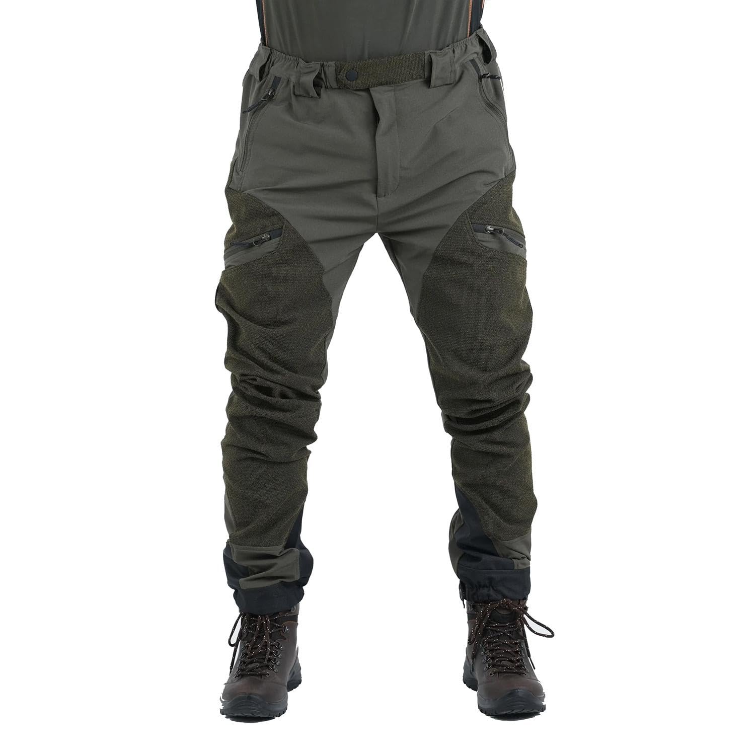 fratelliditalia.org Pantalone Caccia Spandex Antistrappo Anti Spino Elasticizzato Traspirante Estivo