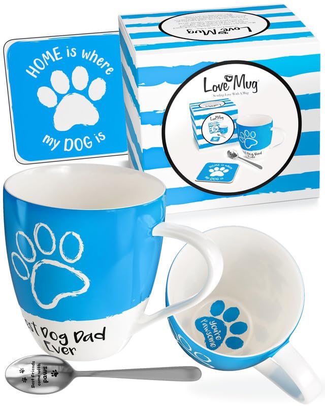 Love Mug: Dog Dad Gift For Men - Fathers Day Mug - Best Dog Dad - 400ml - Award Winning Retailer