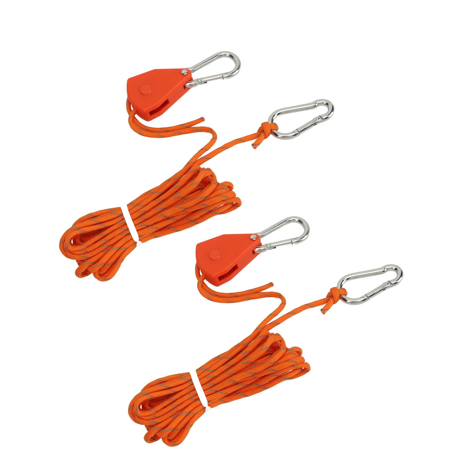Pilipane Camping Rope Tent Cord Adjustable Reflective Strip Heavy Duty Multi Functional Outdoor Gear for Camping Hiking Orange 16.4ft 2PCS