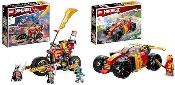 LEGO Ninjago 71783 La Moto du Robot De Kai ?��?��?? ??�?�Volution, Jouet Gar?�ons & Ninjago 71780 La 