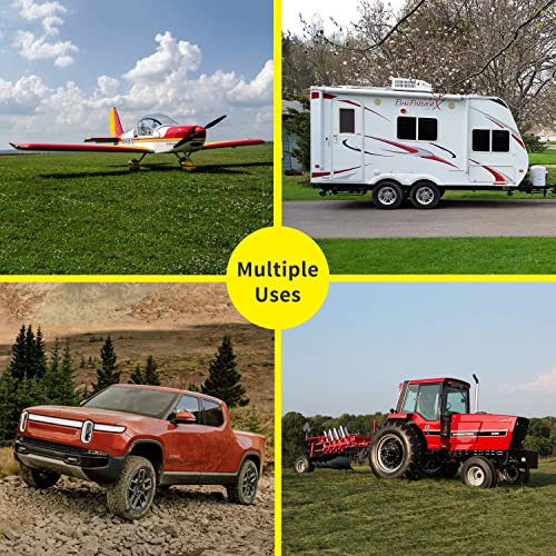 Vacallity Wheel Chocks for Travel Trailers [2 Pair 4 Pack], Sturdiness Heavy Duty Solid Rubber Camper Trailer RV Wheel Chock Blocks, for Aircraft&Truck&Car tire Stopper, Wheel Immobilizers & Chocks - Thumbnail 4