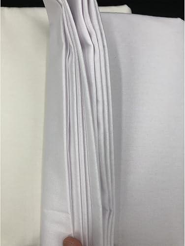 Miniatura 2 de PLANTIONAL Interfaz fusible de algodón tejido termoadhesivo 44 pulgadas x 2 yardas Blanco Peso pesado 100% algodón Interfaz de una cara para blusas,