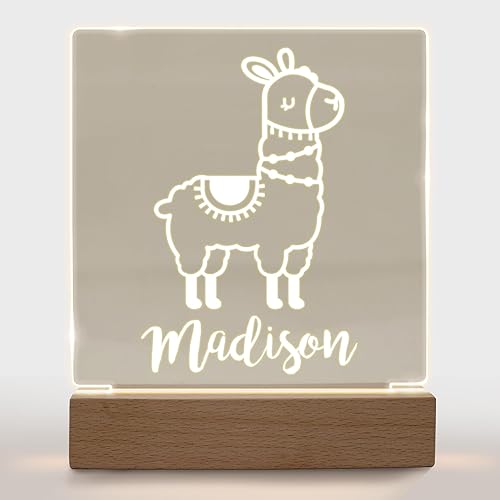 Luz nocturna personalizada para niños, niñas, niños, regalos personalizados para guardería, lámpara de dormitorio, decoración de llama